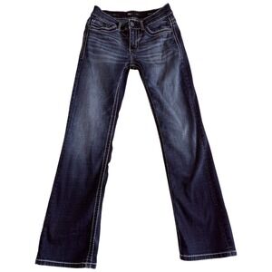 Bke Buckle Aiden Straight‎ Jeans Womens 28x30 (29.5) Blue Denim Cotton Stretch